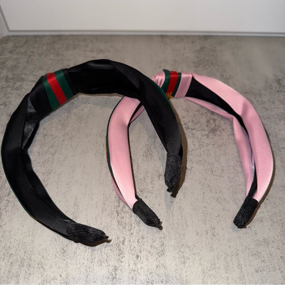 Set of 2 - Black & Pink Headbands - Picture 3 of 5